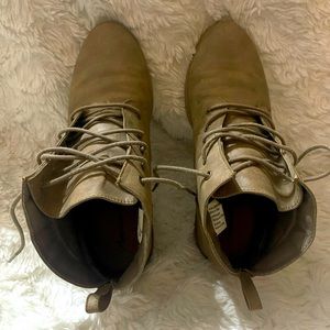 American Eagle Outfitters Brown Lace-Up Booties